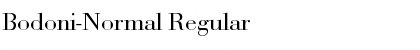 Bodoni-Normal Regular Font