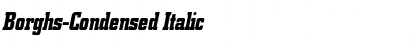 Borghs-Condensed Italic Font