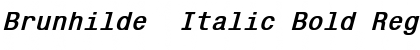 Brunhilde  Italic Bold Font