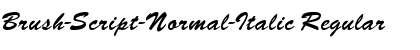 Brush-Script-Normal-Italic Font