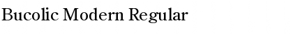 Bucolic Modern Regular Font