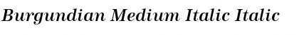 Burgundian Medium Italic Italic Font