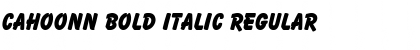 Cahoonn Bold Italic Font