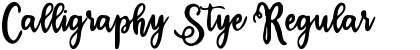 Calligraphy Stye Font
