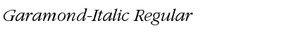 Garamond-Italic Regular Font