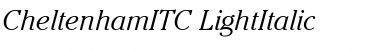 CheltenhamITC Light Italic