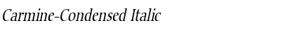 Carmine-Condensed Italic Font