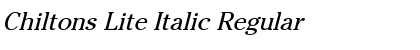 Chiltons Lite Italic Font