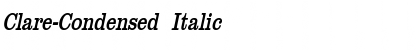 Clare-Condensed Italic Font