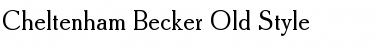 Cheltenham Becker Old Style Font