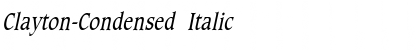 Clayton-Condensed Italic