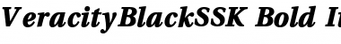 VeracityBlackSSK Bold Italic Font