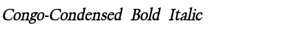 Congo-Condensed Bold Italic Font