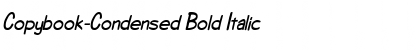 Copybook-Condensed Bold Italic