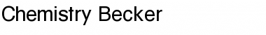Chemistry Becker Font