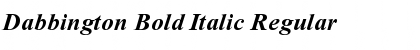 Dabbington Bold Italic Font
