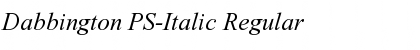 Dabbington PS-Italic Font