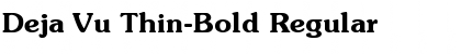 Deja Vu Thin-Bold Regular Font