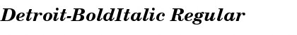 Download Detroit-BoldItalic Font