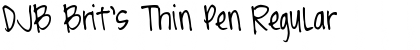 DJB Brit's Thin Pen Font