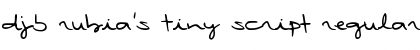 DJB Rubia's Tiny Script Regular Font
