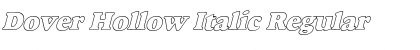 Dover Hollow Italic Font
