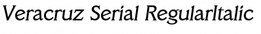 Veracruz-Serial RegularItalic Font