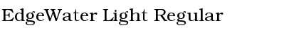 EdgeWater Light Font