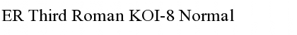 ER Third Roman KOI-8 Normal Font