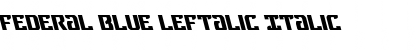 Federal Blue Leftalic Italic Font