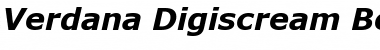 Verdana Digiscream Bold Italic Font