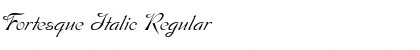 Fortesque Italic Regular Font