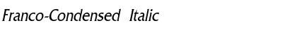 Franco-Condensed Italic Font