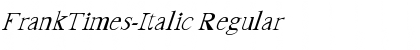 FrankTimes-Italic Regular Font