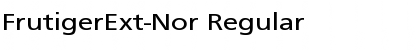 FrutigerExt-Nor Regular Font