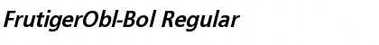 FrutigerObl-Bol Regular Font