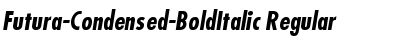 Futura-Condensed-BoldItalic Regular Font