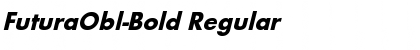 FuturaObl-Bold Regular Font