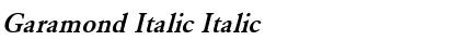 Garamond Italic Font