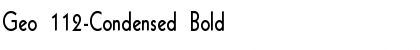 Geo 112-Condensed Bold Font