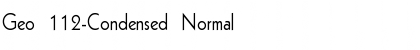Geo 112-Condensed Normal