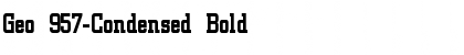 Geo 957-Condensed Bold Font