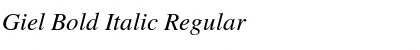 Giel Bold Italic Regular Font