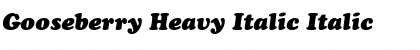 Gooseberry Heavy Italic Font