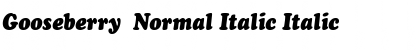 Gooseberry  Normal Italic Font