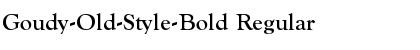 Goudy-Old-Style-Bold Regular Font