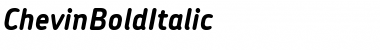 ChevinBoldItalic Font