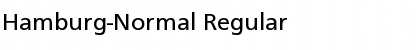 Hamburg-Normal Regular Font