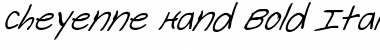 Cheyenne Hand Bold Italic Font