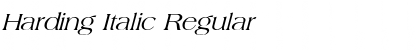 Harding Italic Regular Font